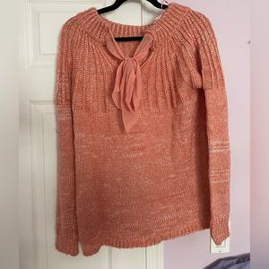 BRAND NEW NWT - Laura Ashley knit sweater, bow tied back, Size L
